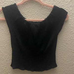 Brandy Melville scrunchie off the shoulder crop